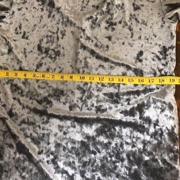 NEW Z Supply Crushed Gray Velvet Shift Dress SzM Date Night, Holiday, Occassion - Picture 12 of 13